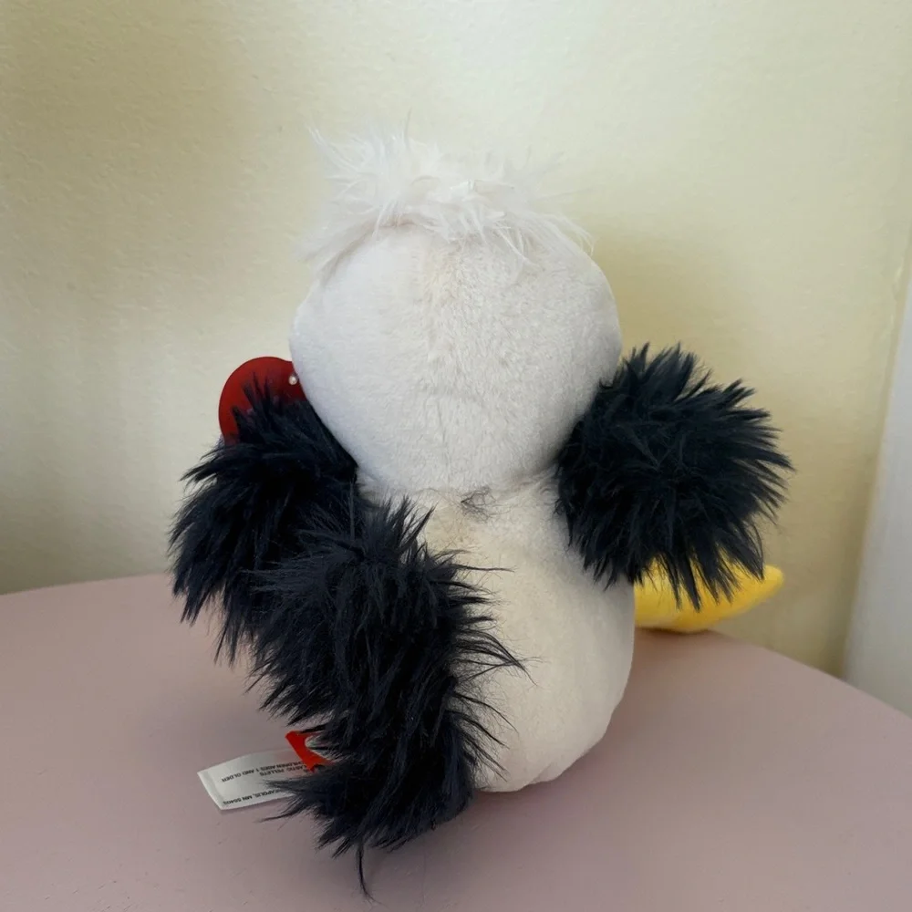 Charming Plush Bird Toy with Yellow and Black Features